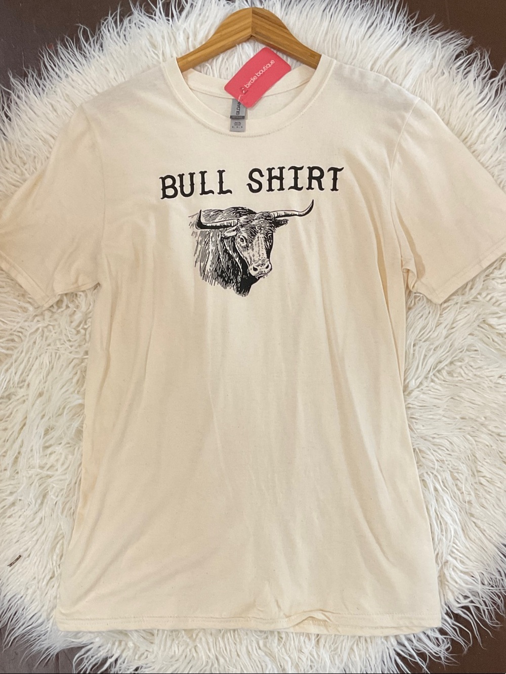 Gildan Cream Bull Shirt Graphic Tee